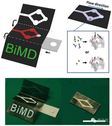 可用于荧光增强和非标记检测的光子晶体三维折纸微流控芯片