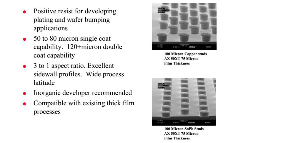 AZ 50XT 正性光刻胶价格、工艺、参数、优缺点及说明