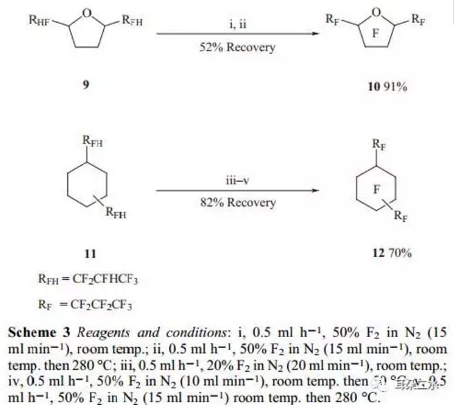 微反应器还可以用于全氟化过程