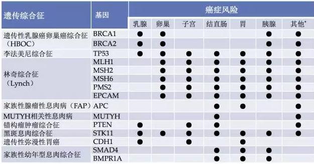 其他遗传性癌症风险基因