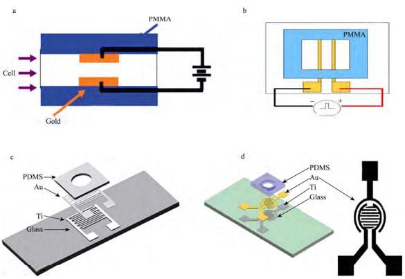 图3四种电穿孔芯片
