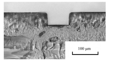 图6工艺参数优化后的微通道
