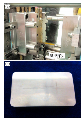 图4 模芯镶块及成型模具