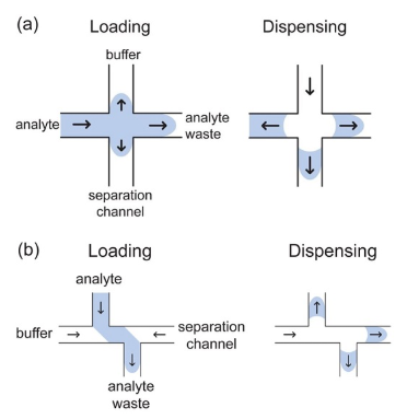 电泳微芯片中的样品注入方法的实例
