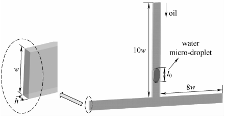 图1T型交错结构的几何模型