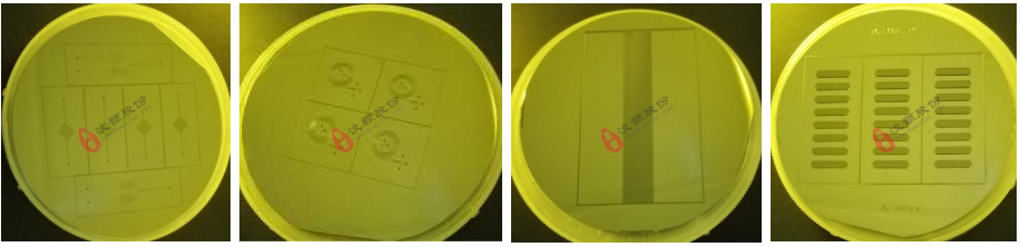厚度分别为30μ、50μ、200μ、500μ SU-8硅片模具