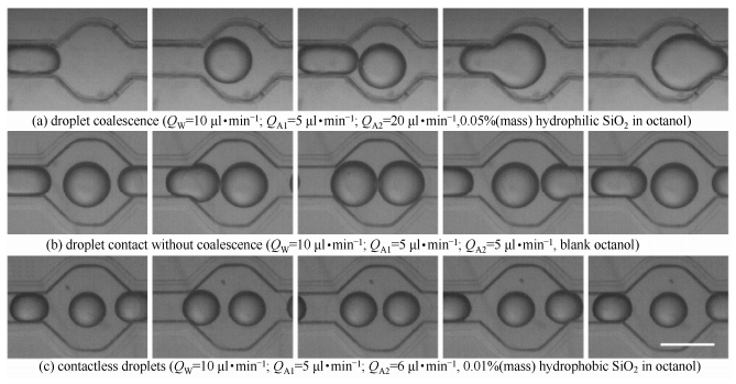 图3碰撞腔室内液滴流动状态
