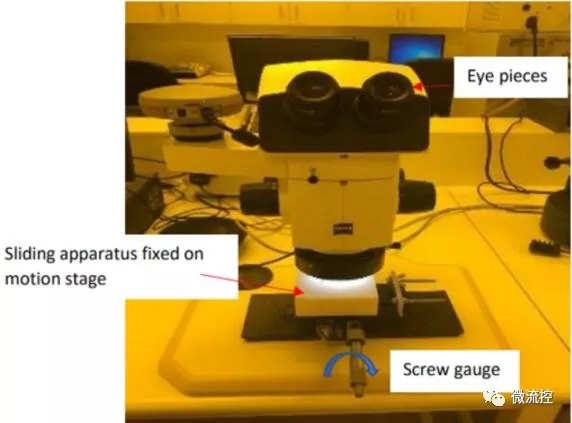 测试通道间距的实验装置