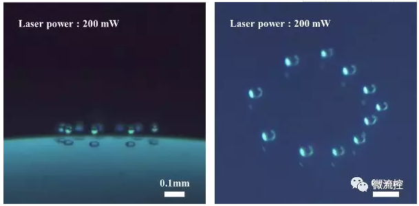 悬浮液滴可视化图像