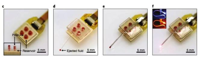 “无线光流控脑探头”组装图像