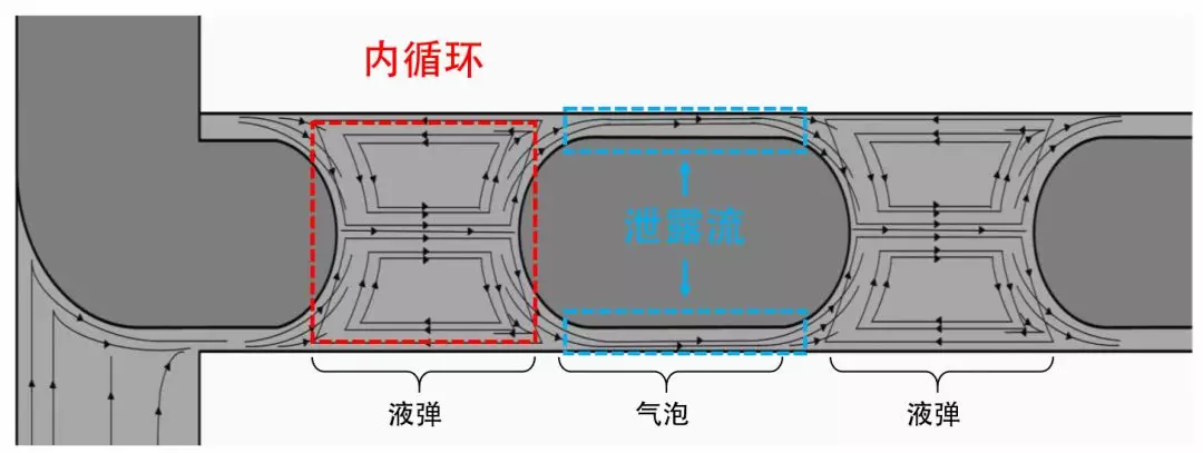 图4 泄漏流和内循环示意图