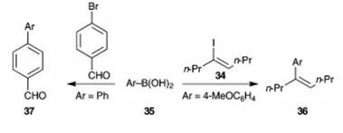 方案16 Suzuki-Miyaura硼酸偶联