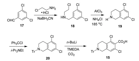 图6 化合物15的合成路线