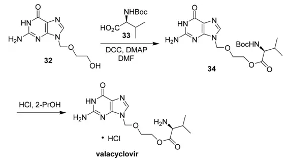 图11.伐昔洛韦的合成路线
