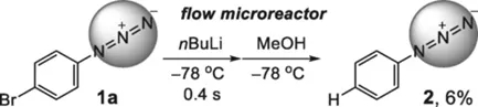 从二溴苯合成苯基叠氮化物的流动微反应器图