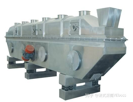 振动流化床干燥机，用机械振动辅助流化，优点是设备高度可以降低，操作也比流化床灵活，现在已经是非常常见的设备了。