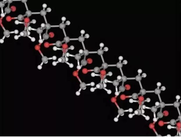图2是PMMA的分子结构3D模型